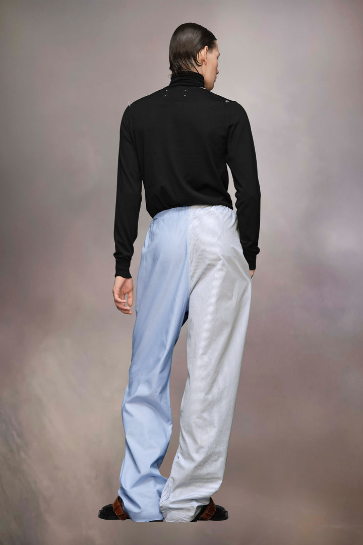 Stripe Cotton Trousers