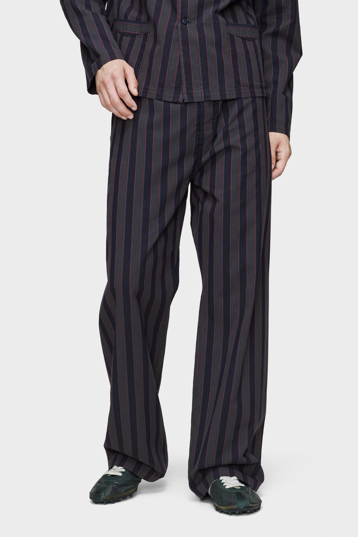 Striped pyjama cotton trousers