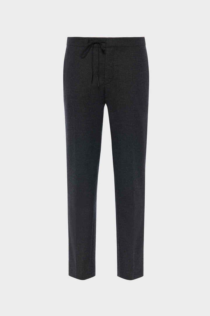 Drawstring wool trousers