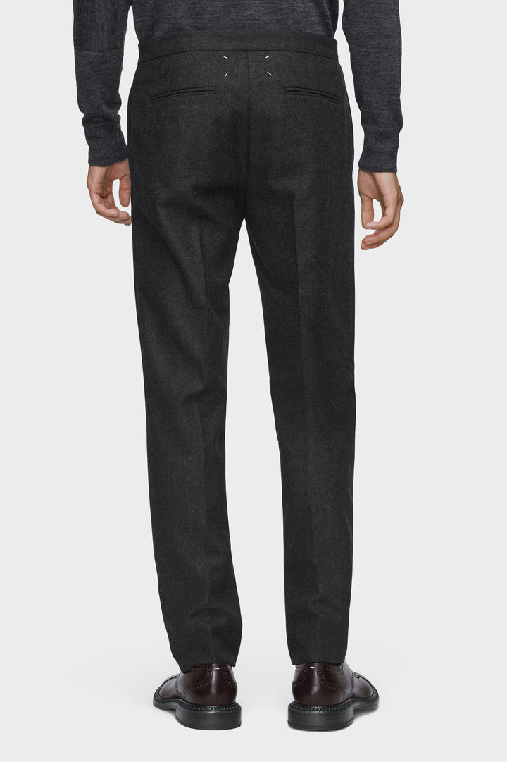 Drawstring wool trousers