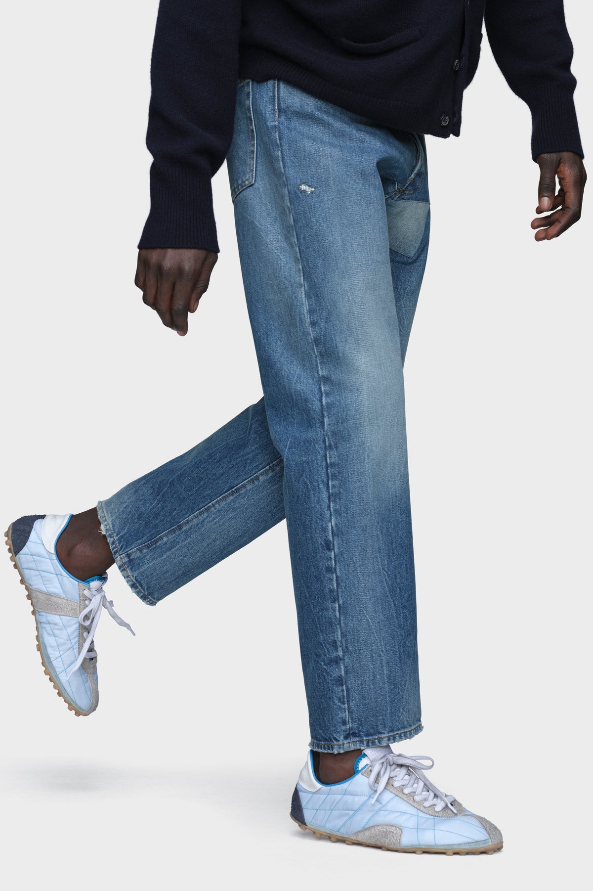 Tapered leg jeans