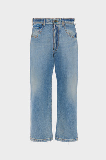 Straight-leg cropped jeans