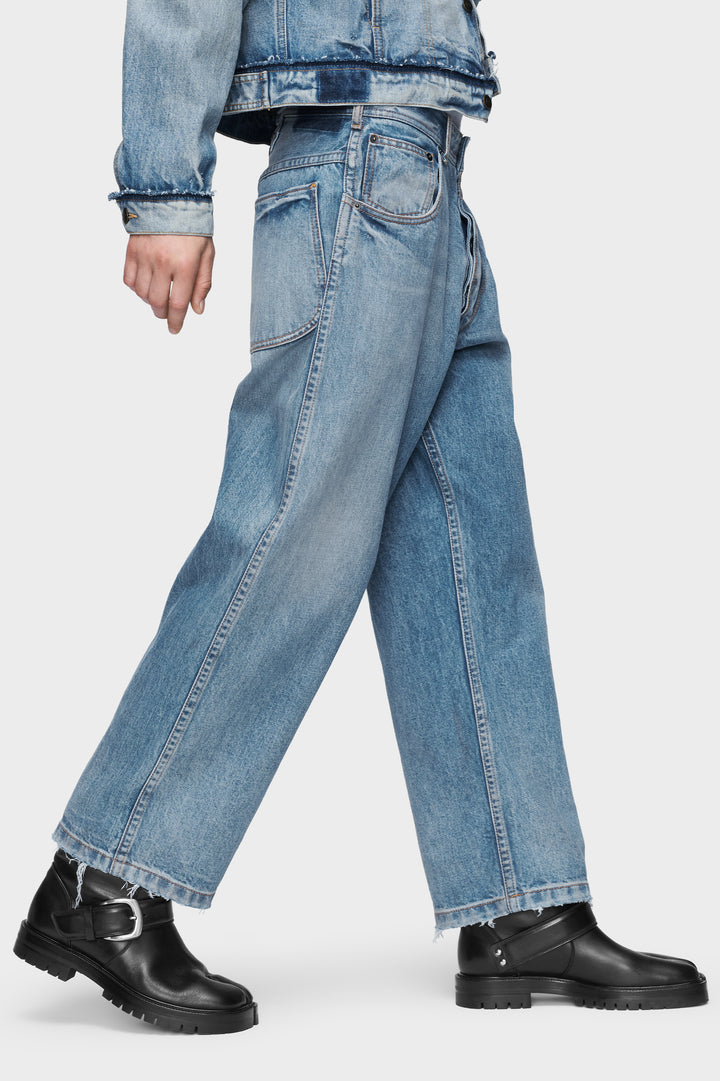 Straight-leg cropped jeans