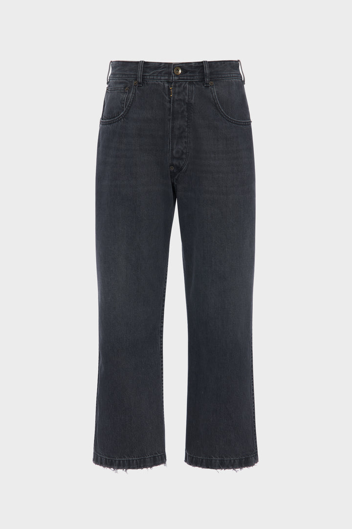 Straight-leg cropped jeans