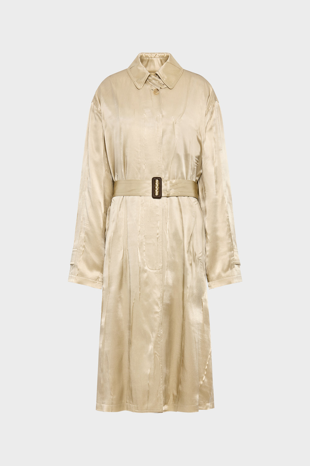 Maison Margiela Creased Silk Trench Coat
