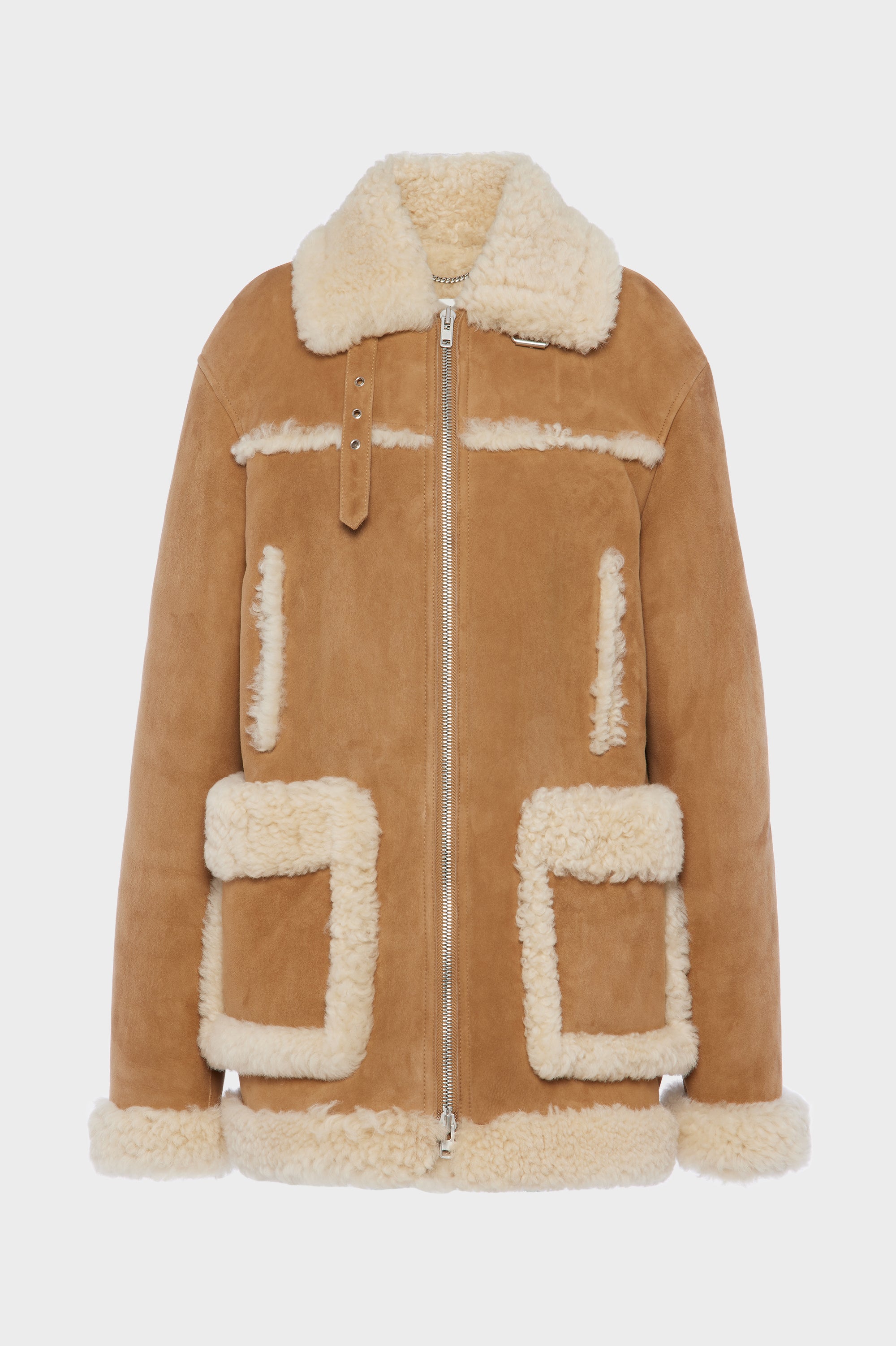 Designer Brown Shearling caban | Shop Online | Maison Margiela