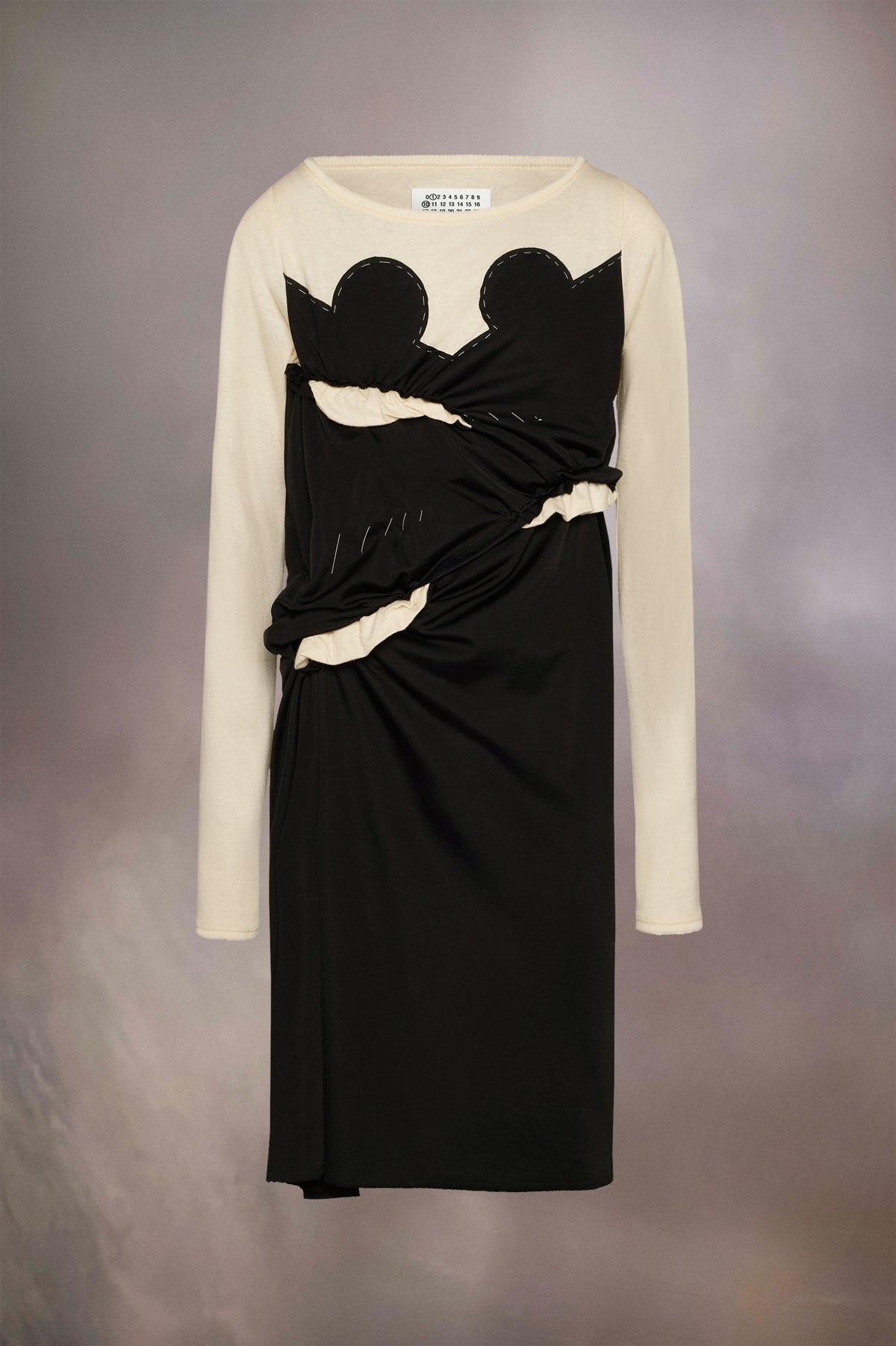 Spliced jersey dress