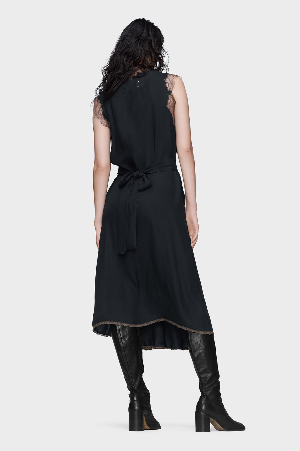 Maison Margiela فستان ميدي من الحرير