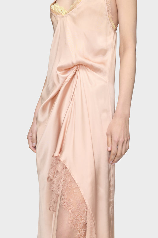 Maison Margiela Silk Lace Slip Midi Dress