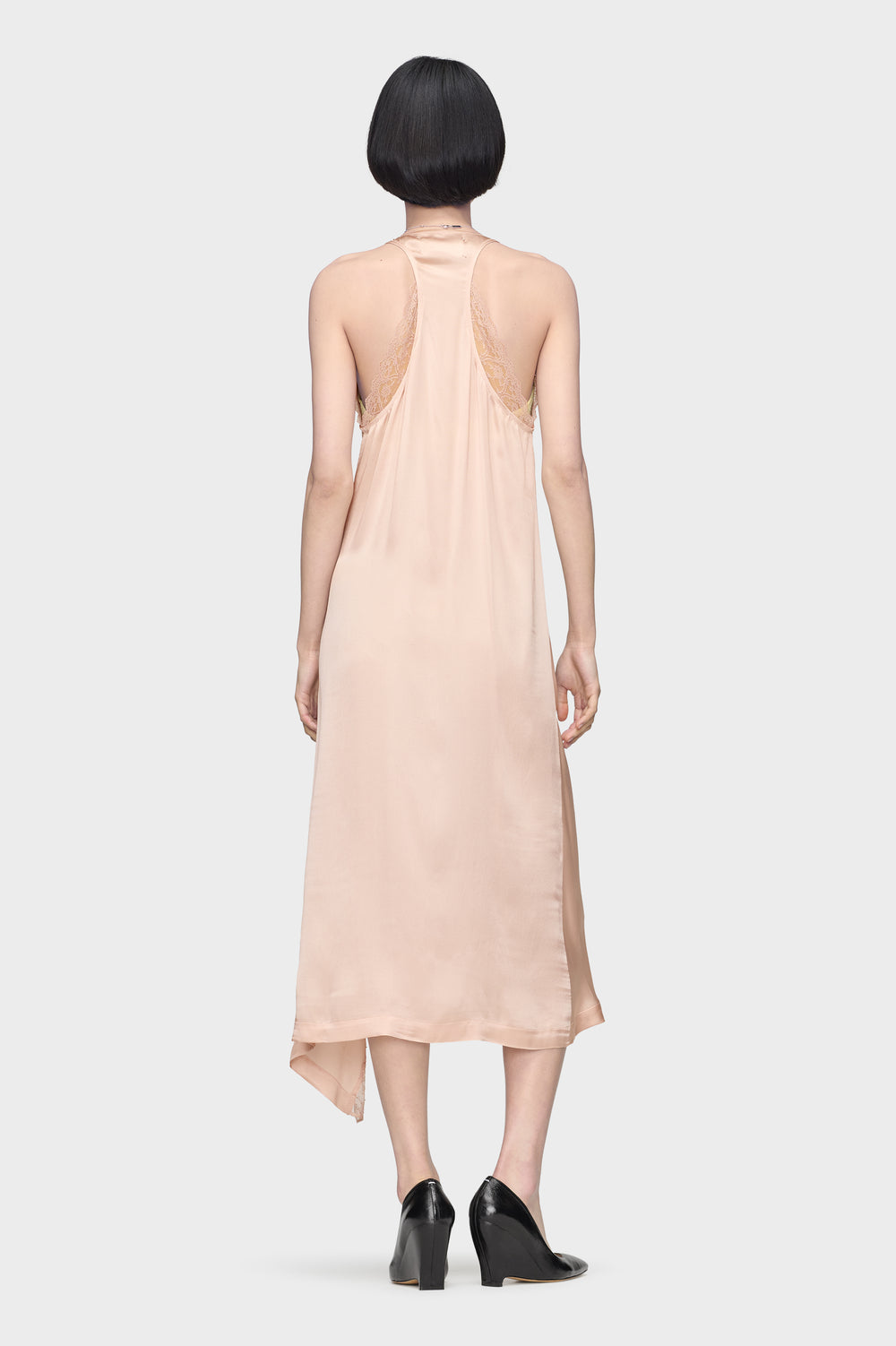 Maison Margiela Silk Lace Slip Midi Dress