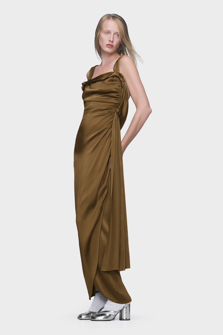 Silk satin maxi dress