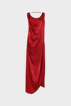 Maison Margiela Satin Draped Maxi Dress