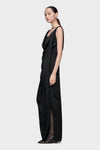 Maison Margiela Satin Draped Maxi Dress