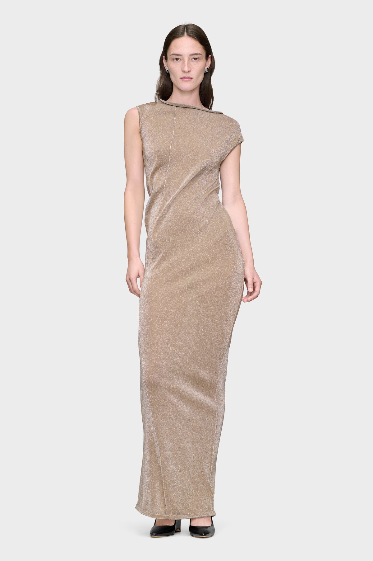Metallic Knit Maxi Dress