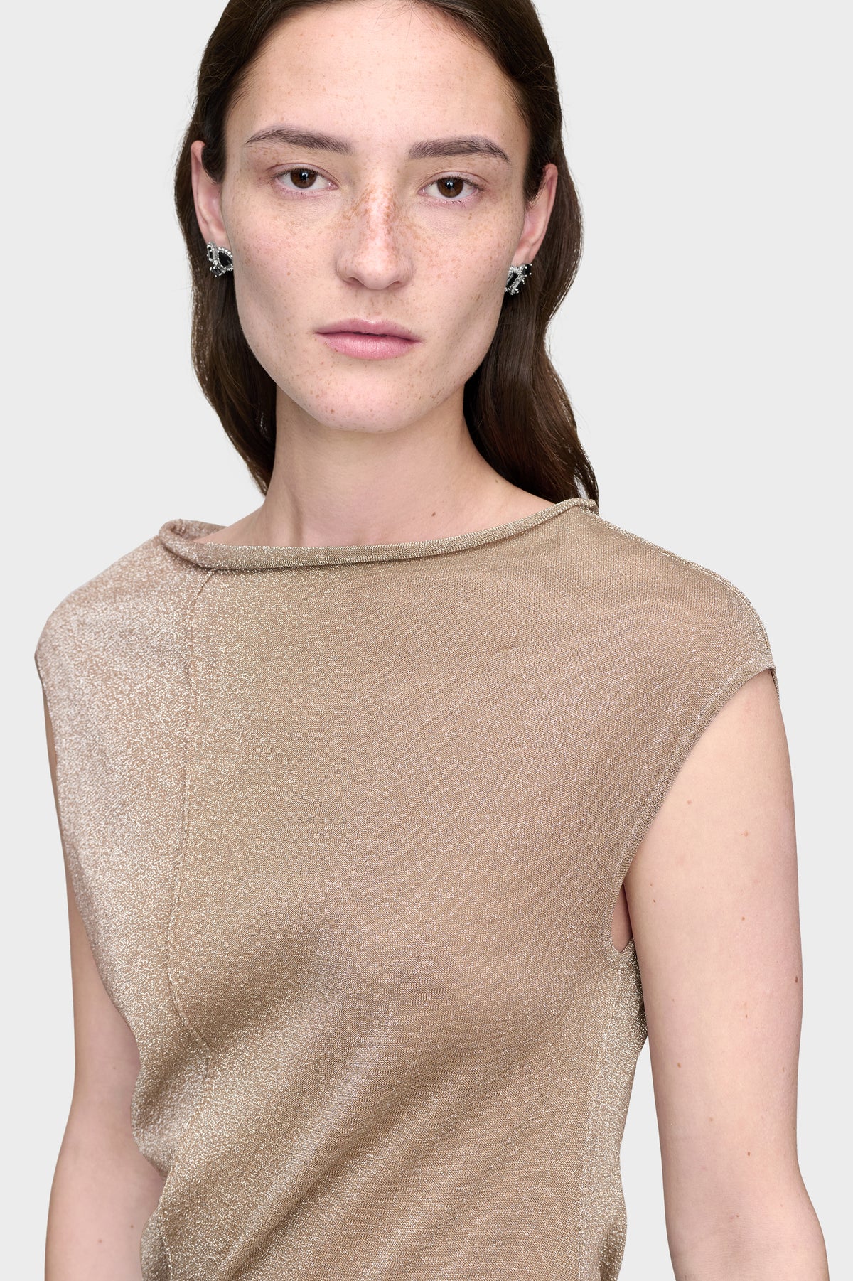 Metallic Knit Maxi Dress