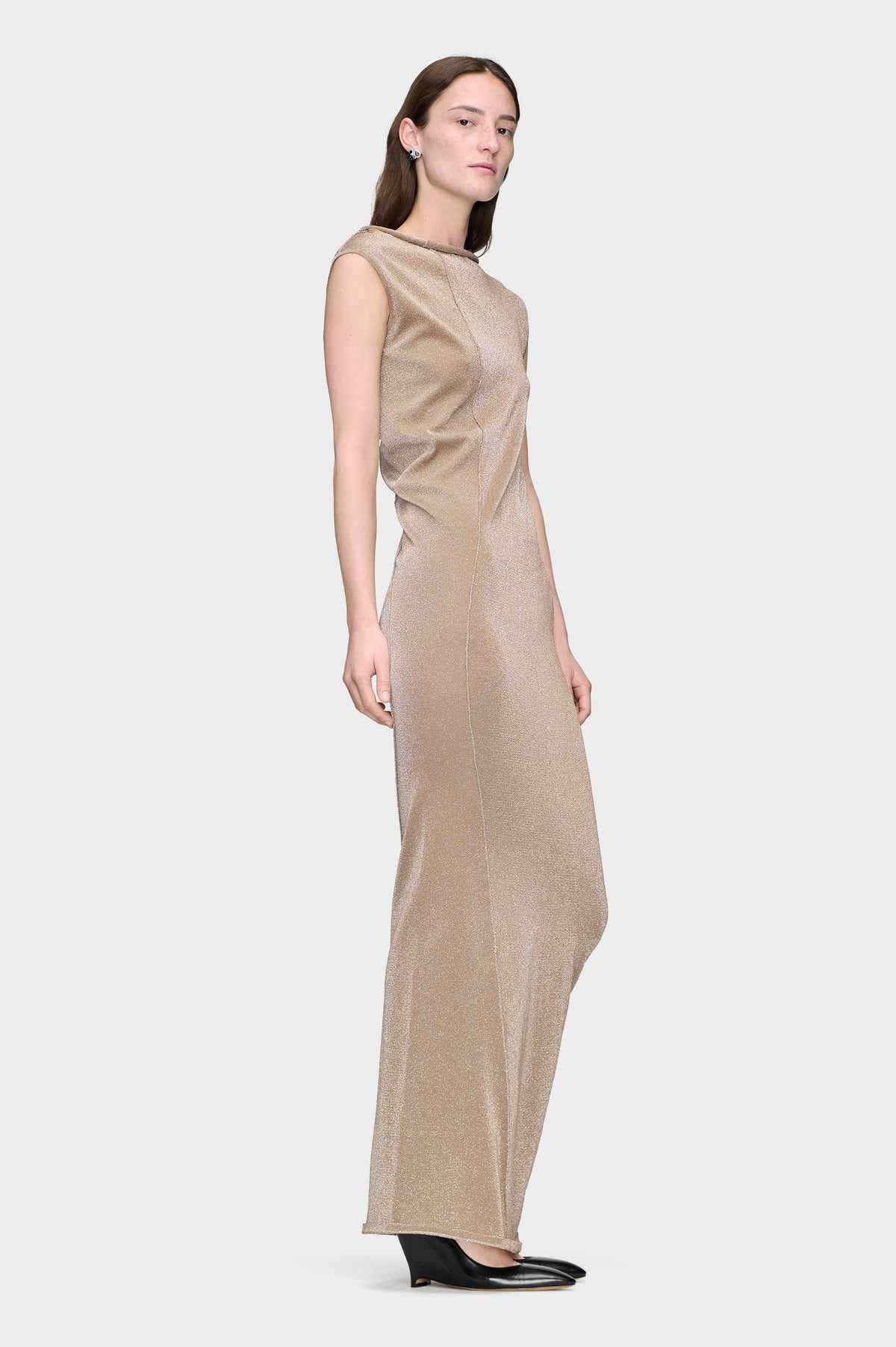 Metallic Knit Maxi Dress
