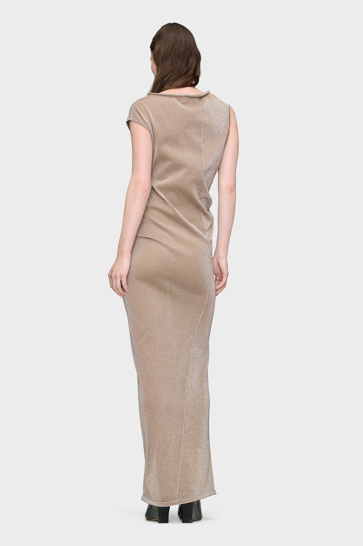 Metallic Knit Maxi Dress