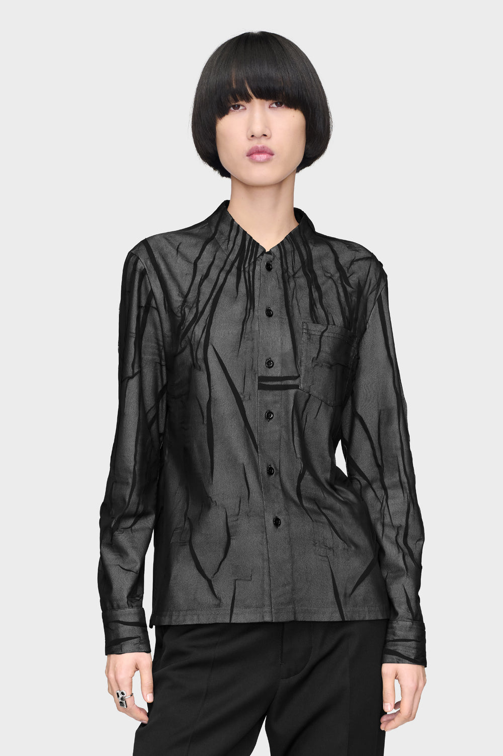 Maison Margiela Bonded Crease Long-Sleeve Shirt