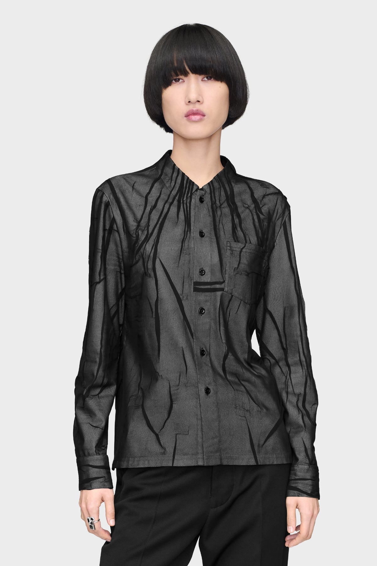 Bonded Crease Long-Sleeve Shirt