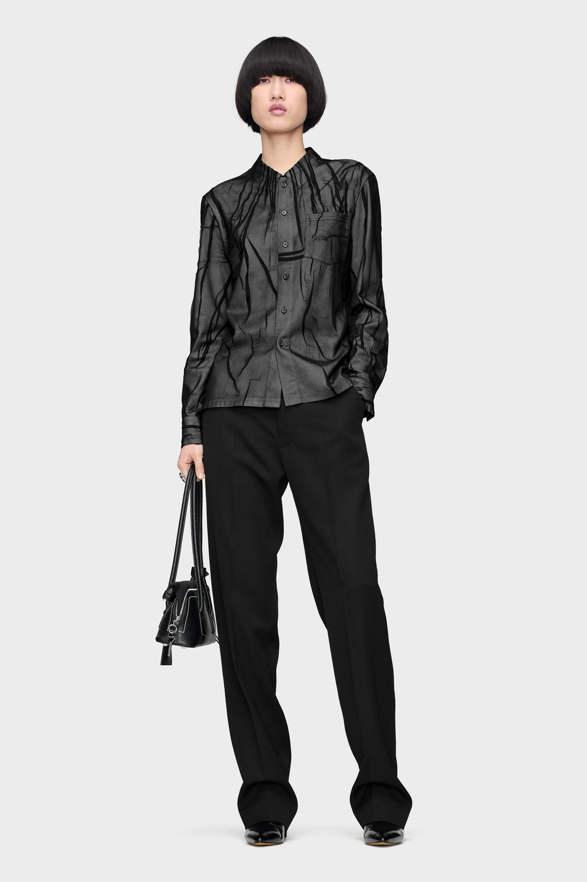 Bonded Crease Long-Sleeve Shirt