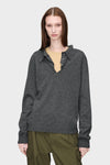Maison Margiela Draped Collar Wool Polo Sweater