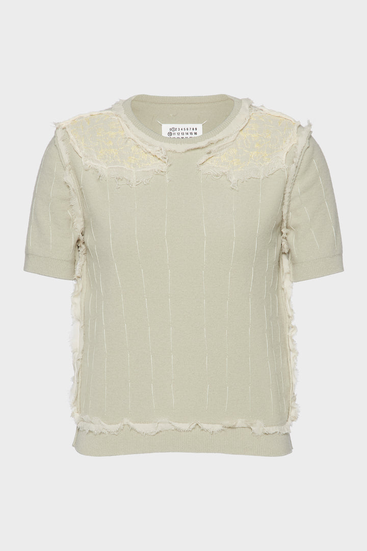 Embroidered knit top