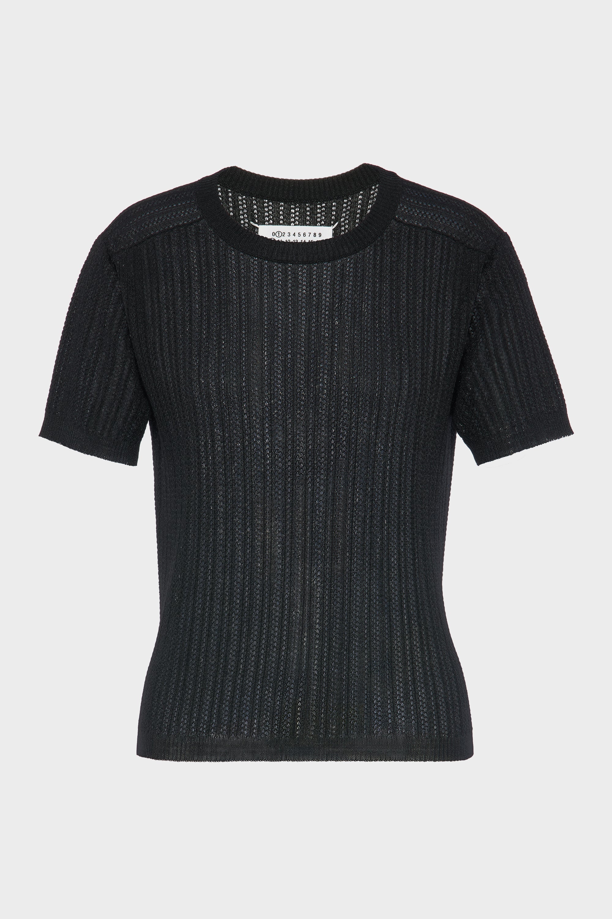 meer. summer lame knit tops ブラック Designer Black Knit top | Shop Online | Maison Margiela