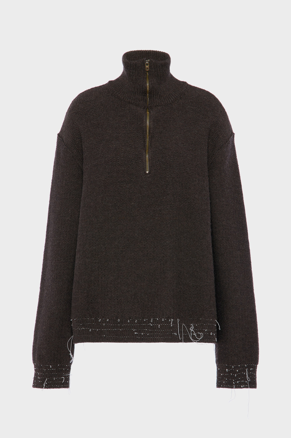 Maison Margiela Wool quarter-zip sweater