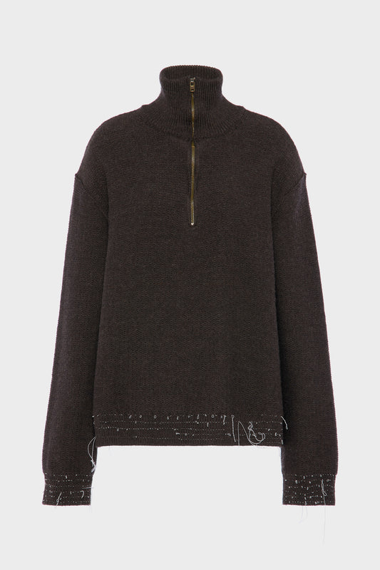Maison Margiela Wool quarter-zip sweater