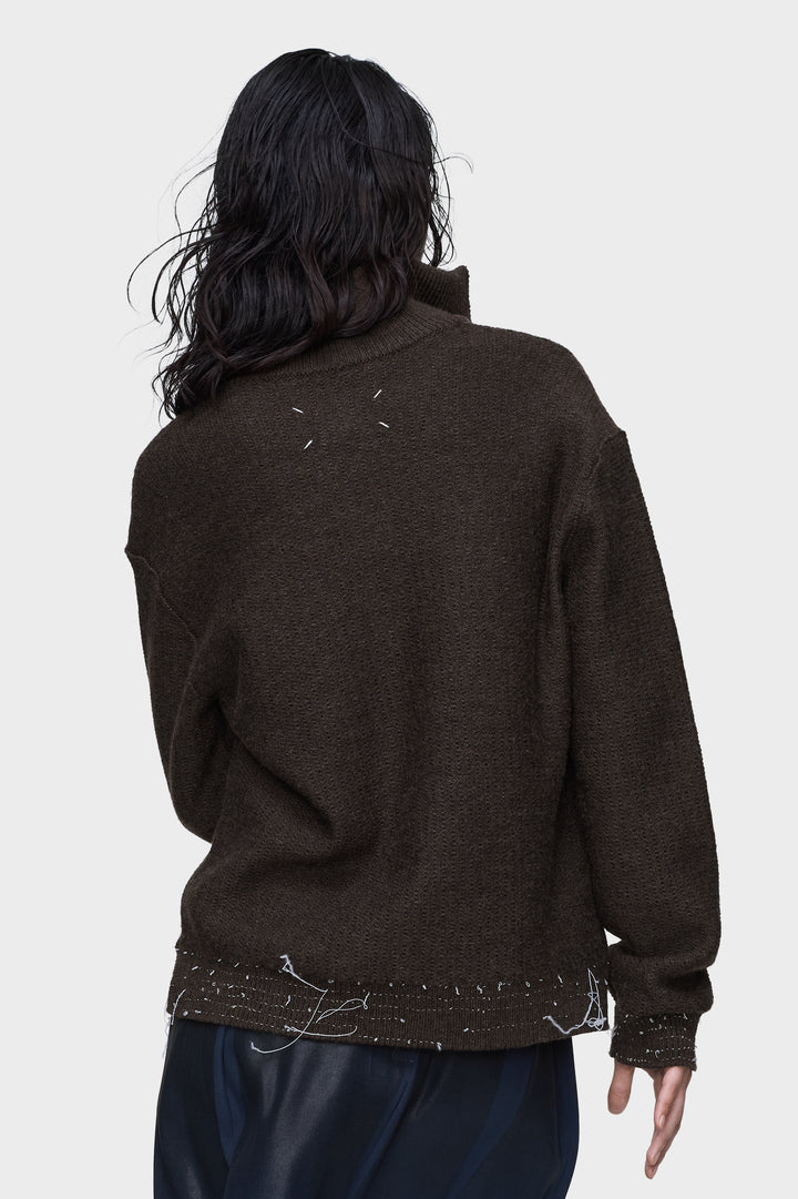 Wool quarter-zip sweater