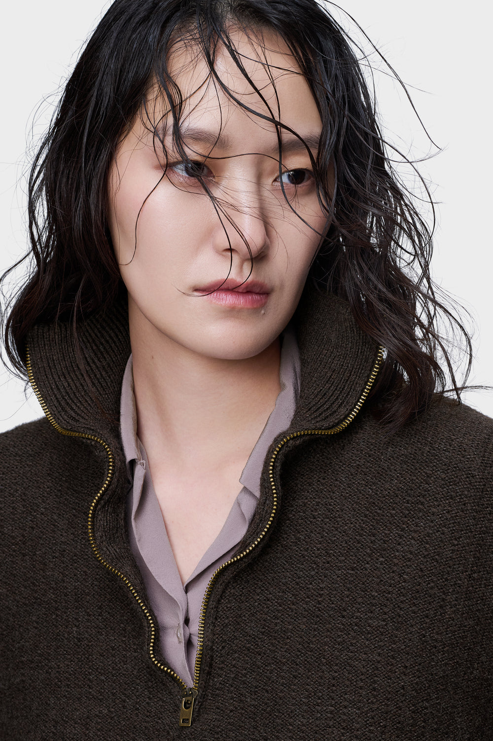 Maison Margiela Wool quarter-zip sweater