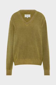 Virgin wool V-neck sweater
