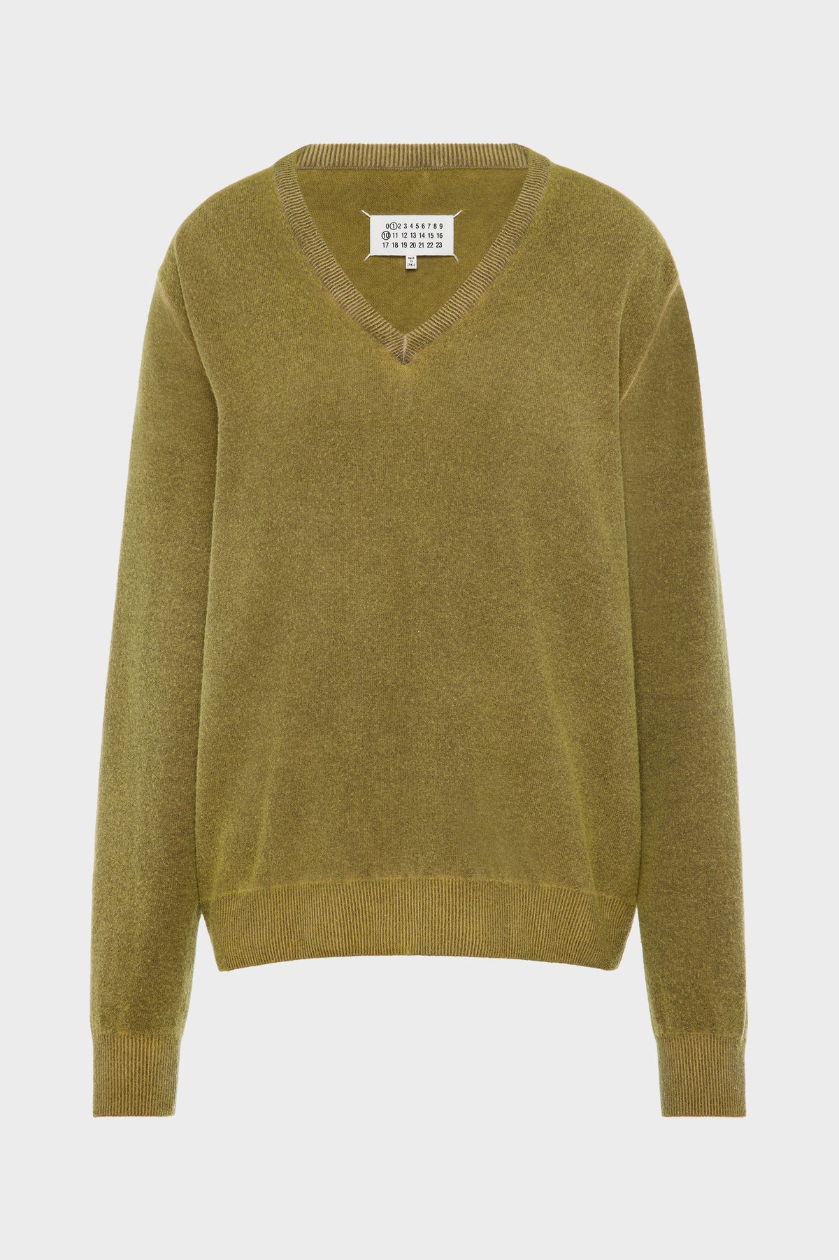 Virgin wool V-neck sweater