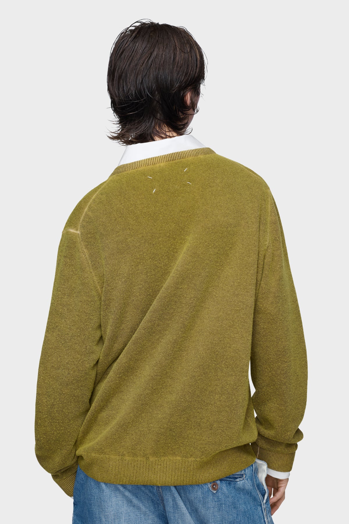 Virgin wool V-neck sweater
