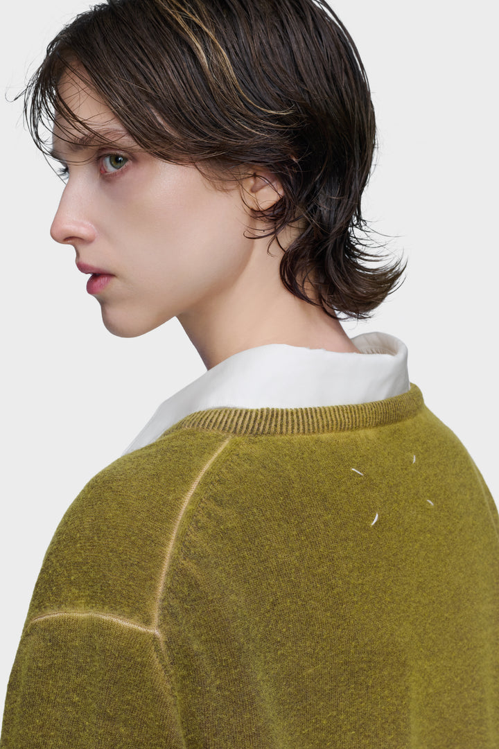 Virgin wool V-neck sweater