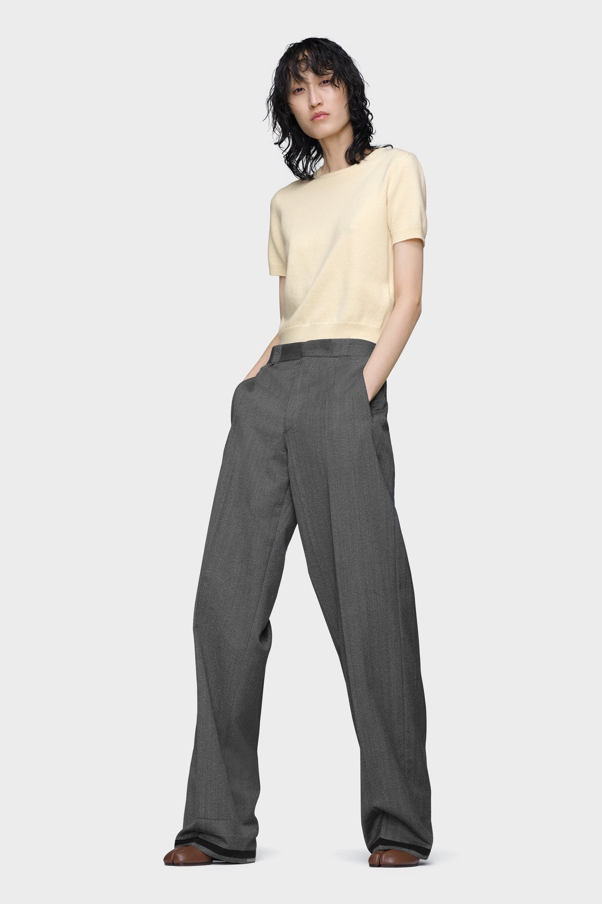 Tailored wool trousers