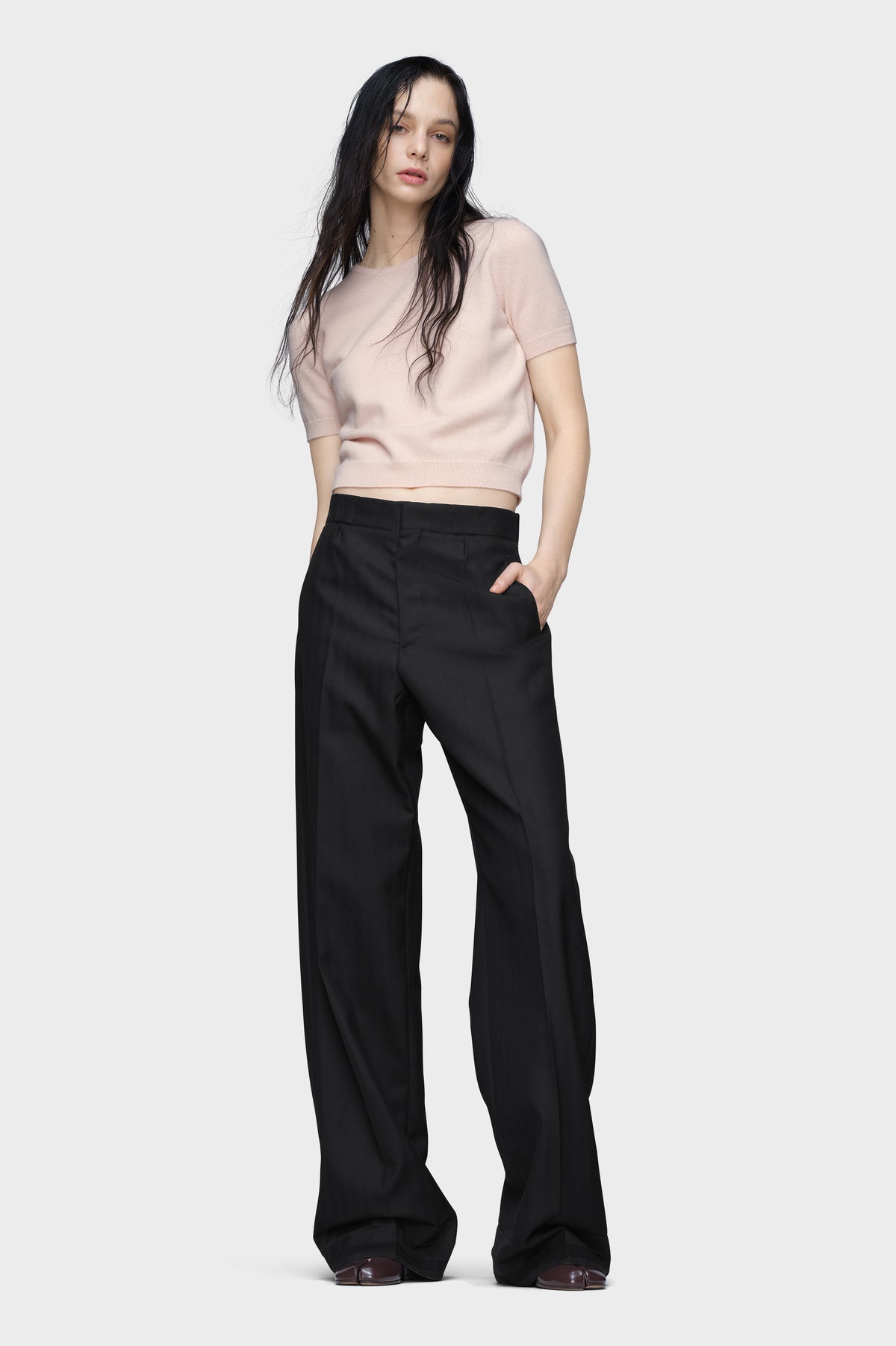 Tailored wool trousers
