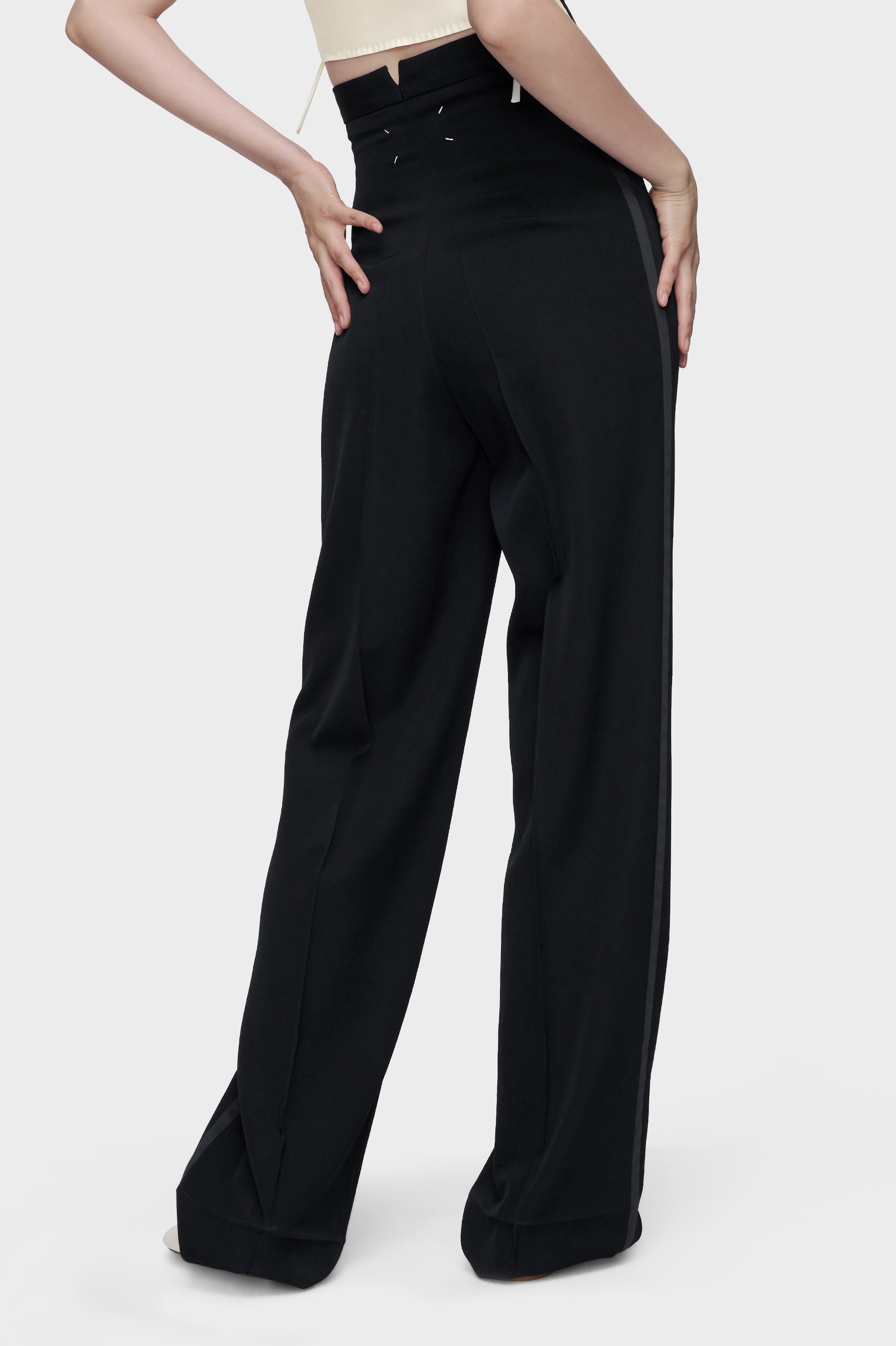 Designer Black Virgin wool trousers | Shop Online | Maison Margiela