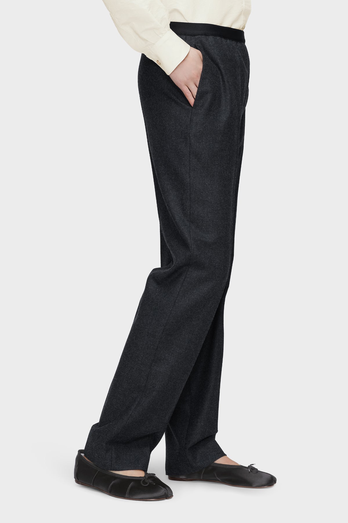 Wool straight-Leg trousers