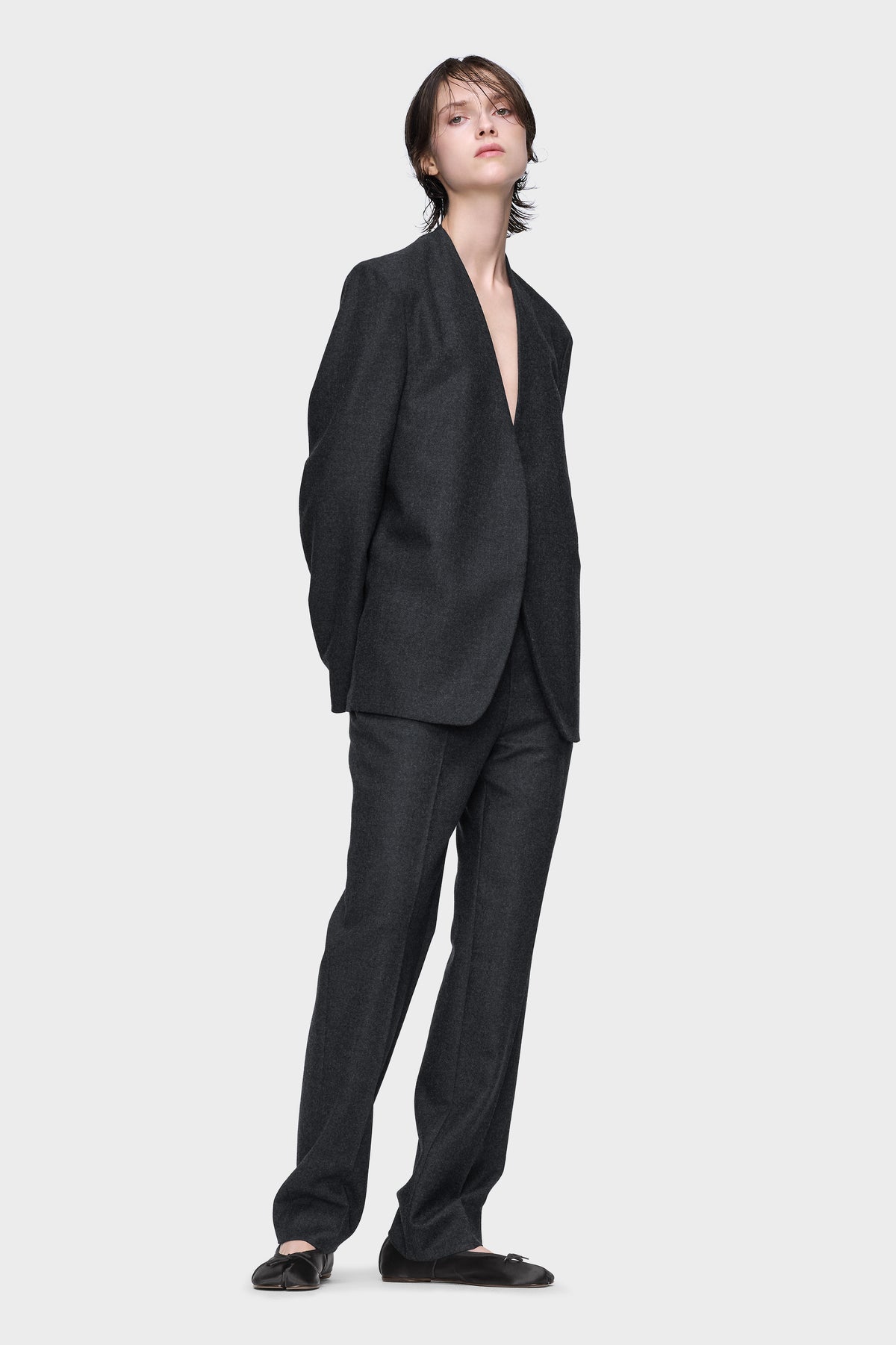 Wool straight-Leg trousers
