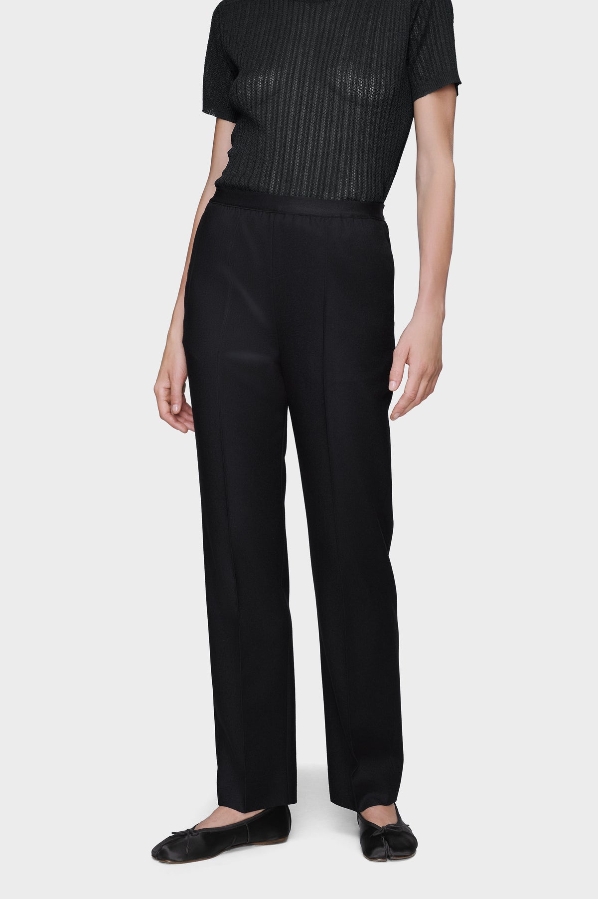 Wool straight-Leg trousers