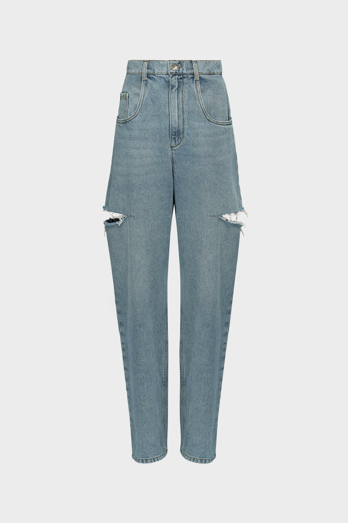 Denim jeans with slash details