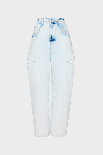 Bleached Cut-out Jeans