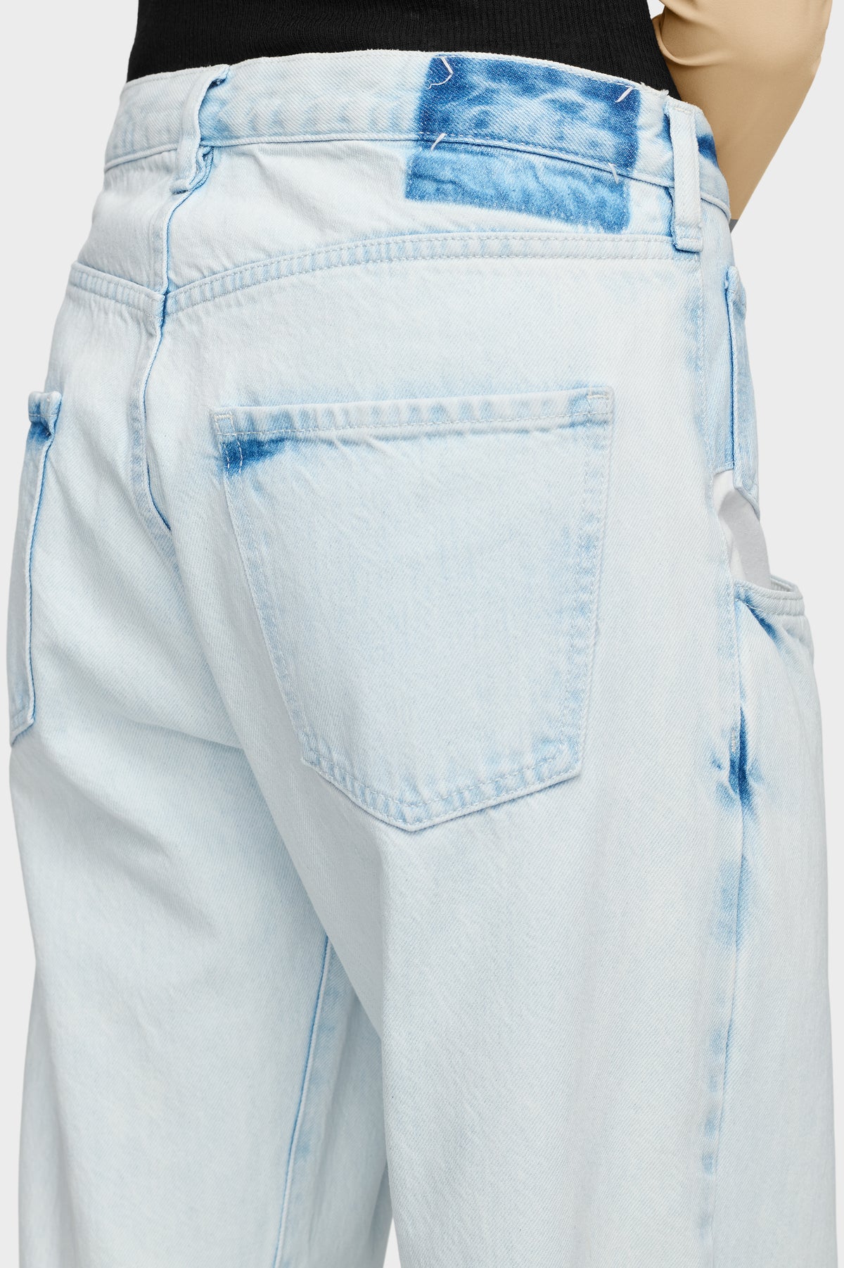 Bleached Straight-Leg Jeans
