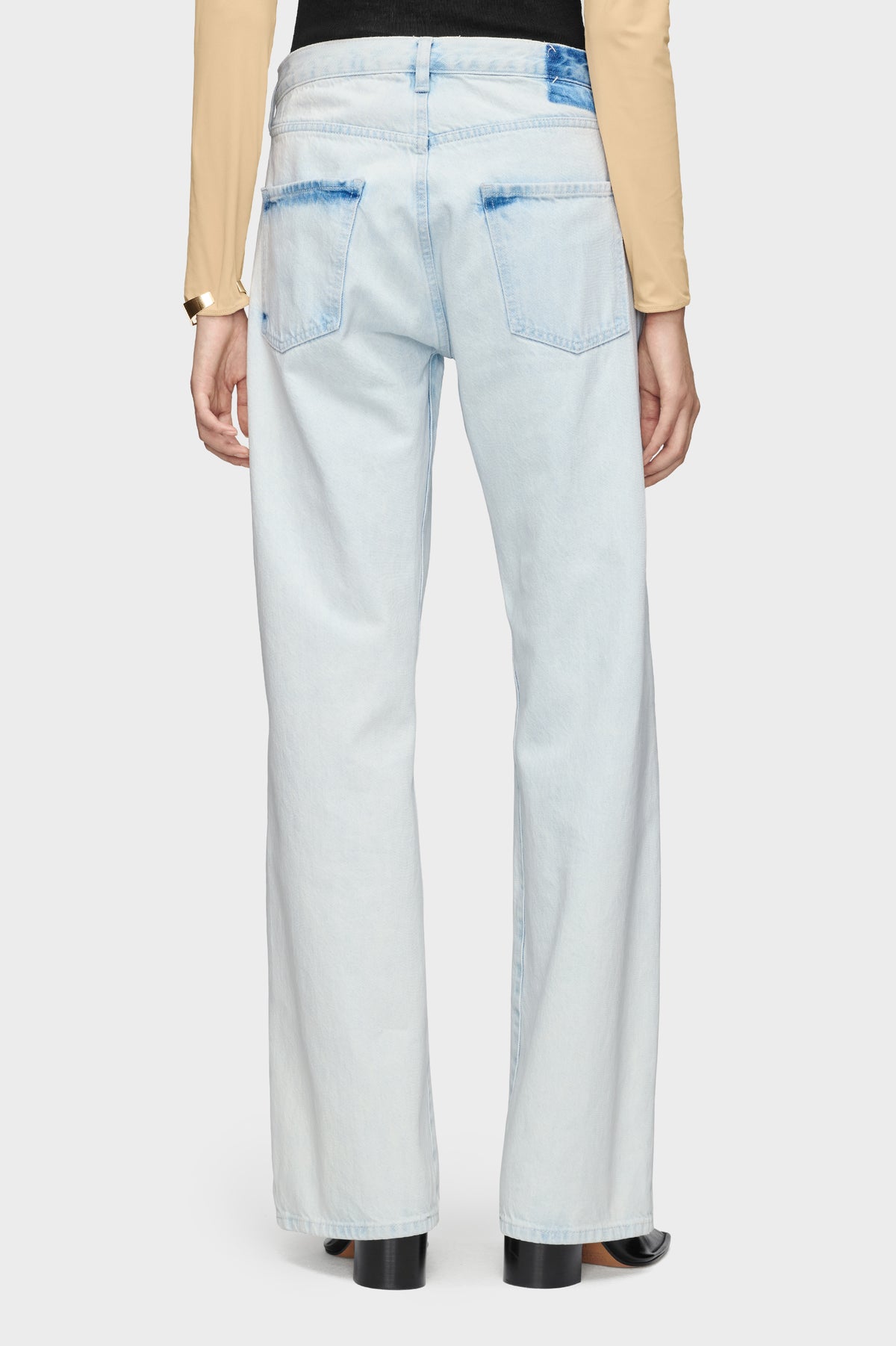 Bleached Straight-Leg Jeans