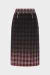 Maison Margiela Faded check wool skirt