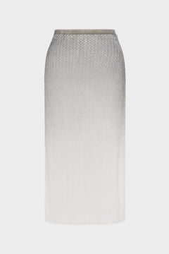 Sheer knit midi skirt