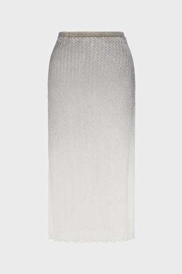 Sheer knit midi skirt