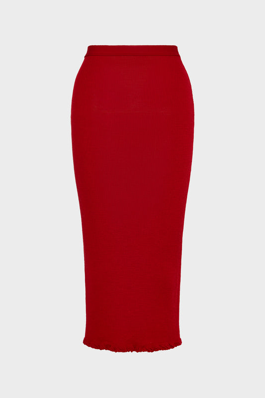 Maison Margiela تنورة ميدي من الصوف المضلع