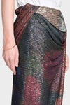 Maison Margiela Printed Paillettes Draped Maxi Skirt